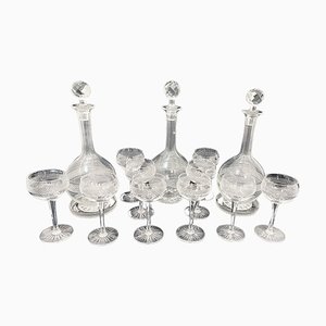 Niederländisches Likör Set aus Kristallglas, 1890a, 15 . Set