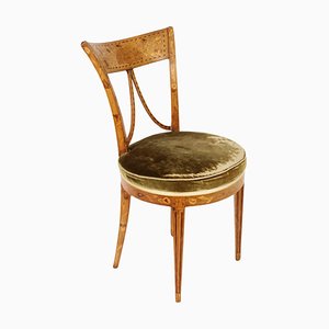 19th Century Dutch Satinwood Marquetry Desk Chair