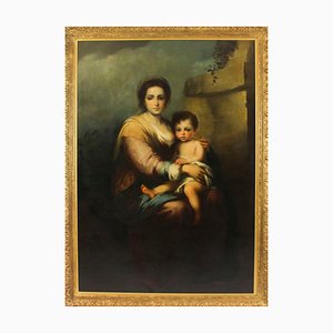 D'après Bartolomé Esteban Murillo, Notre-Dame du Rosaire, 19ème Siècle, Huile sur Toile, Encadrée