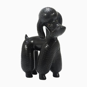Statuina Dog Poodle attribuita a Leopold Anzengruber, Austria, anni '50