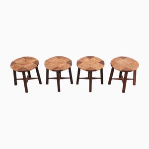 Stools, France, 1950s, Set of 4