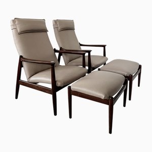 GFM 64 Lounge Chair Set by Edmund Homa, Set of 4