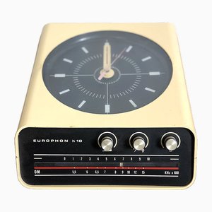 Europhone H10 Radio / Uhr von Adriano Rampoldi, Italien, 1960er
