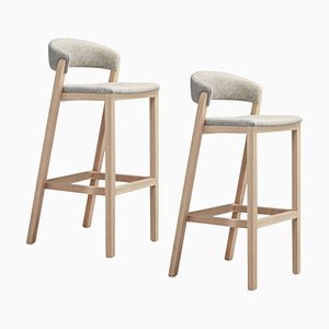 Set of Cream Oslo Stools by Pepe Albargues