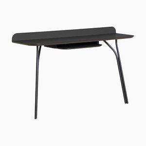 Petite Table Console Noire avec Étagère par Elisabeth Hertzfeld, Set de 2