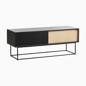 Black and White Virka Low Sideboard by Ropke Design and Moaak