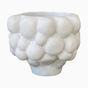 Vaso in marmo intagliato a mano di Tom Von Kaenel