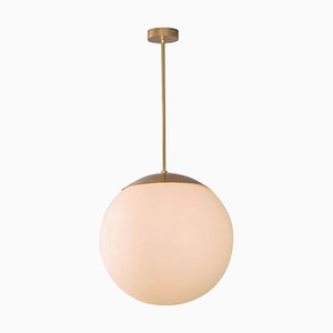 Lampe à Suspension Globe en Verre Opal 60 par Schwung