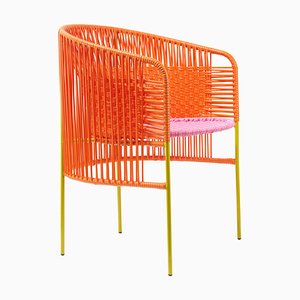 Orange Rose Caribe Dining Chair by Sebastian Herkner