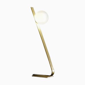 Italian Daphne Brass Floor Lamp by Esperia