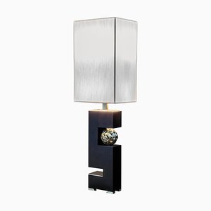 Brass and Wood Diomede Table Lamp