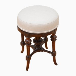 Tabouret Tournant Victorien en Palissandre, 1880