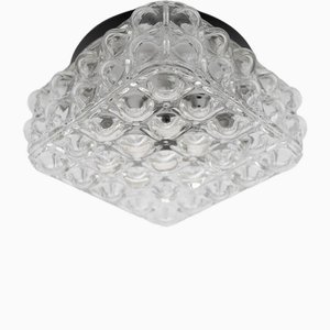 Clear Bubble Glass Flush Mount Lamp by Helena Tynell, Germany, 1960s