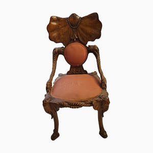 Chairs Elephant Sculptures in Tropical Wood, Set of 2