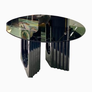 Black Dining Table in the style of Carlo Scarpa