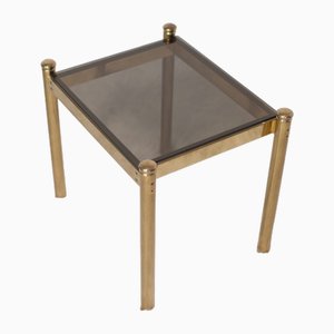 Vintage Gold and Smoke Side Table