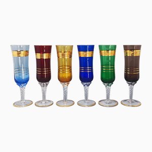 Verres en Verre de Murano, Italie, 1960s, Set de 6