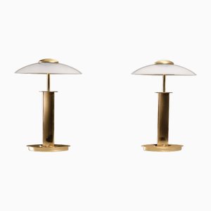 Brass Table Lamps, Germany, 1980s, Set of 2