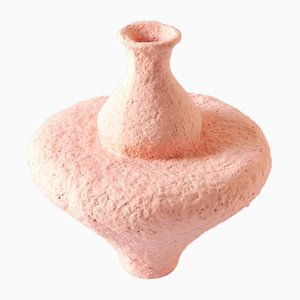 Modern Paper Mache Vase in Light Pink by Miriam Castiglia