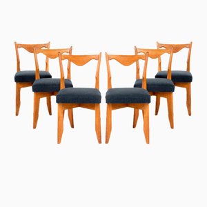 Stühle von Guillerme & Chambron, 1950er, 6er Set