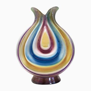 Vintage Keramikvase Italo Casini zugeschrieben mit Irisierenden Farben, Italien, 1950er