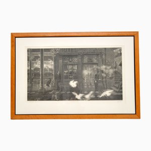 Peter Milton, Interiors VII: The Train from Munich, 1991, Etching, Framed