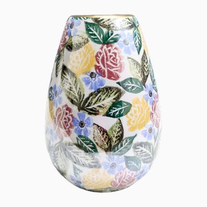 Vaso vintage in porcellana dipinta di Bassano, Italia, anni '60