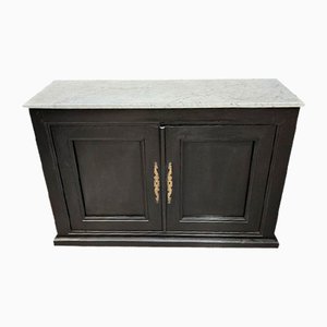 Ebonized Cabinet with Marble Top, 1890s
