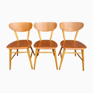 Scandinavian Teak Chairs, 1960s, Set of 3