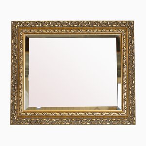 Kleiner vergoldeter Vintage Spiegel mit Facettenschliff