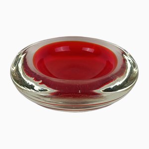 Vintage Murano Bowl / Ashtray in Sommerso Glass in the style of Flavio Poli, 1960s