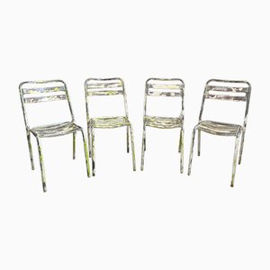 Vintage Metal Chairs, 1950s, Set of 4