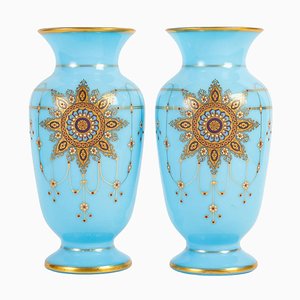 Vases Opalins Napoléon III, 19ème Siècle, Set de 2