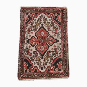 Small Hand-Knotted Rug in Warm Colors