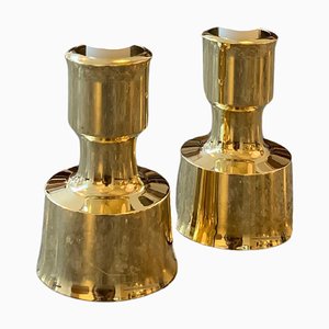 Danish Brass Candleholders attributed to Jens H. Quistgaard, 1960s, Set of 2