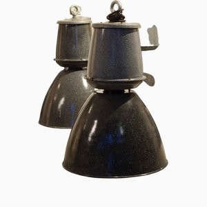 Lampade a sospensione industriale, 1960, set di 12