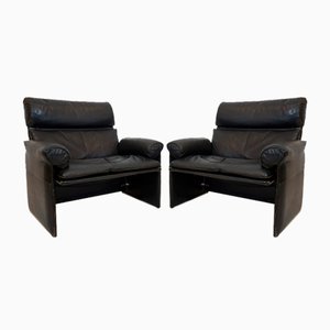 Set of Vintage Italian Chairs in Leather by Giovanni Offeri, 1970s