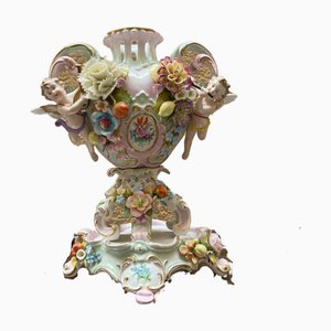 Vintage Porcelain Cherub Vase
