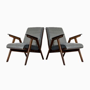 Fauteuils Mid-Century Modernes en Chêne, 1960s, Set de 2