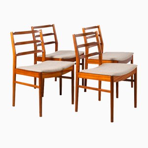 Esszimmerstühle aus Teak & Grauer Wolle von Tom Robertson für McIntosh, 1960er, 4er Set