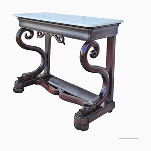 Walnut Console with Snake Motif, Italy, 1830s