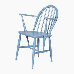 Sedia Windsor blu di Lucian Ercolani per Ercol, anni '60