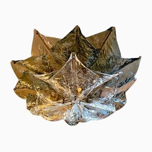 Lampada da soffitto in vetro di Murano di Mazzega, 1974