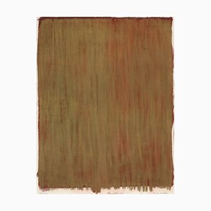 Rolf Hans, Olivgrün auf Rötlichem, 1979, Pastel Chalk