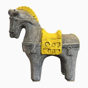 High Horse Sculpture by Aldo Londi for Bitossi Ceramiche, Italy, 1960s