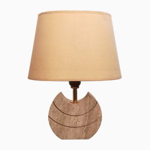 Small Travertine Table Lamp, 1970s