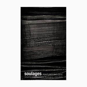 Pierre Soulages, Large Original Gallery Poster, 1950s, Screen Print