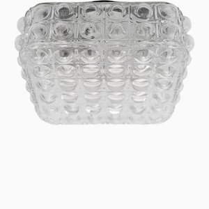 Clear Bubble Glass Flush Mount Lamp by Helena Tynell, Germany, 1960s