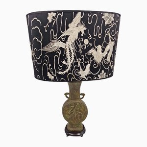 Lámpara de mesa china antigua de bronce