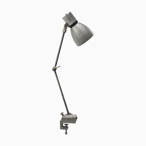 Lámpara de escritorio industrial vintage de metal gris